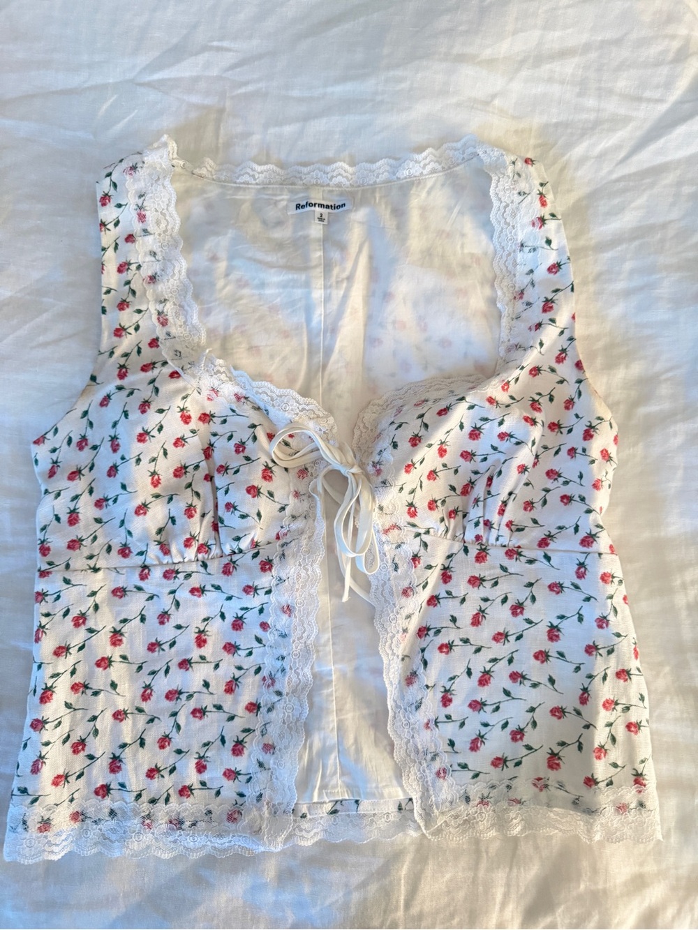 Reformation Rosalie Linen Top